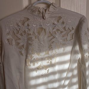 Linen embroidered blouse or jacket